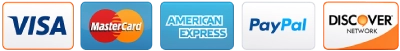 Visa, Mastercard, American Express, and Discover